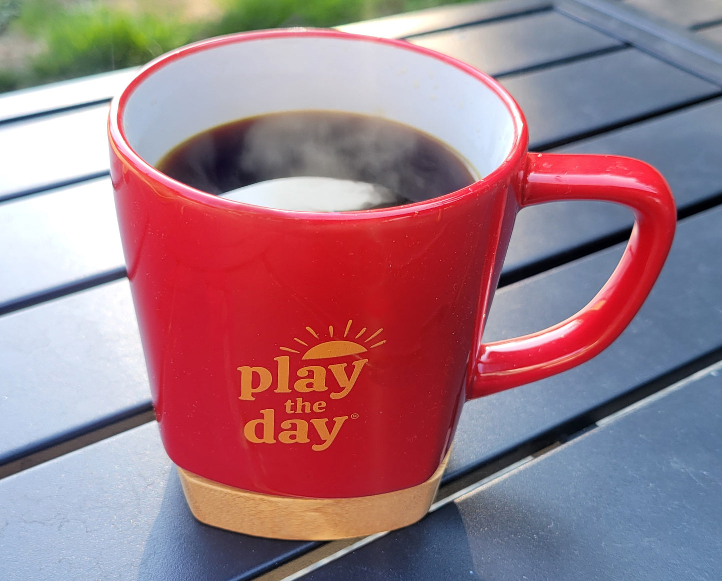 11 oz Play the Day® Ceramic Mug with Bamboo Coaster