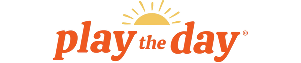 Play the Day® extra-wide logo with sunrise illustration
