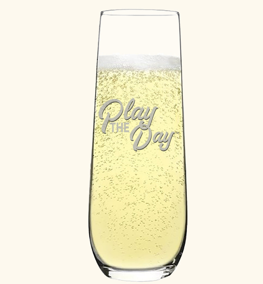 Play the Day® Champagne Flute, Stemless, 8 oz.