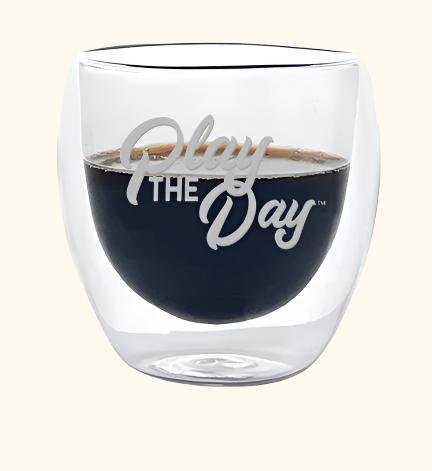 Play the Day™ Double-walled glass for hot/cold beverages (6 oz).