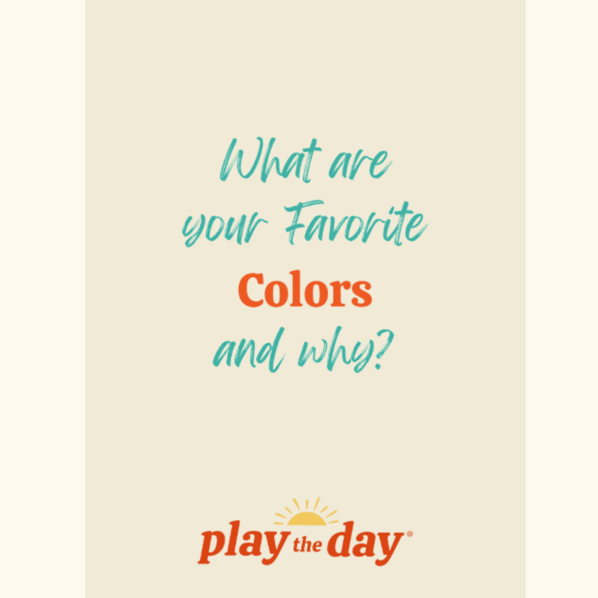 Favorite-Question Playing Cards