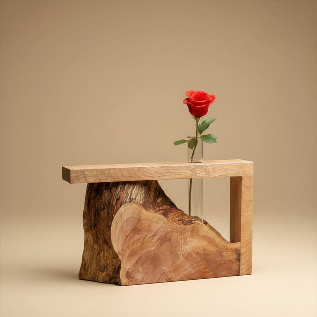 Live-Edge Wood Bud Vase - Limited